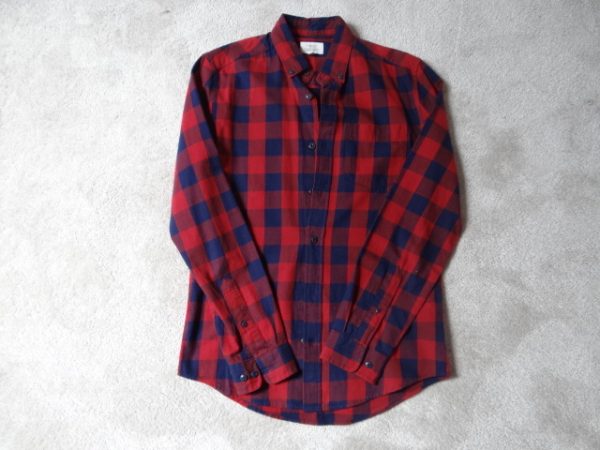 Men's Check Long Sleeved Shirt, regular fit, extra small, XS