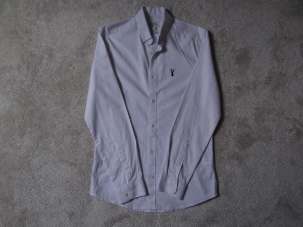 Men's White Long Sleeved Shirt, slim fit, XS