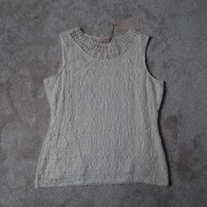 Women's Sleeveless Ivory Top, size 16