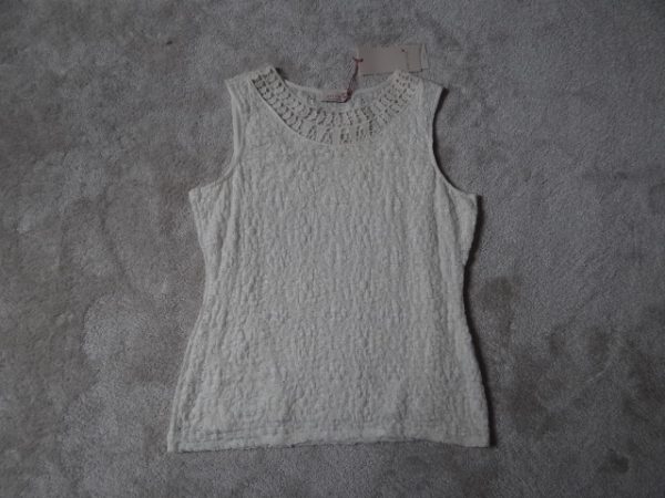 Women's Sleeveless Ivory Top, size 16