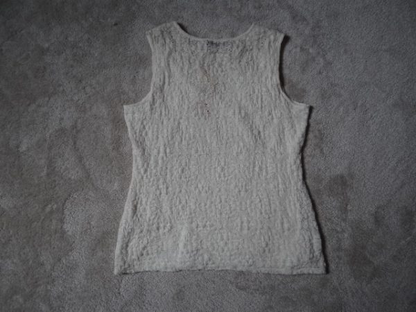 Women's Sleeveless Ivory Top, size 16