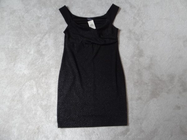 Women's Black Sleeveless Dress with Sparkle effect, size 14