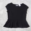 Women's Black Peplum Top, size 14