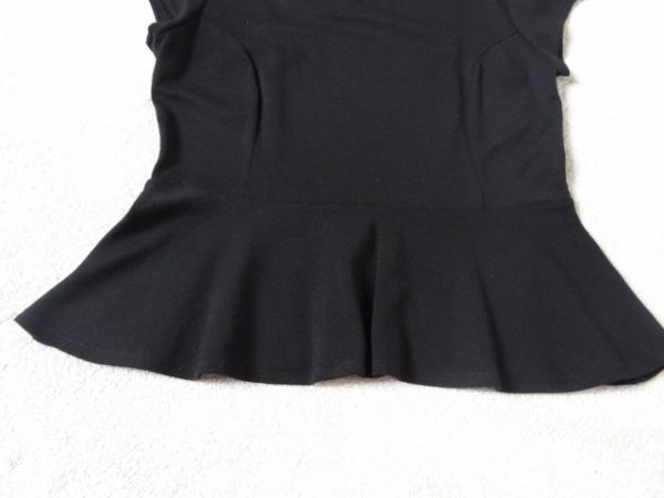 Women's Black Peplum Top, size 14