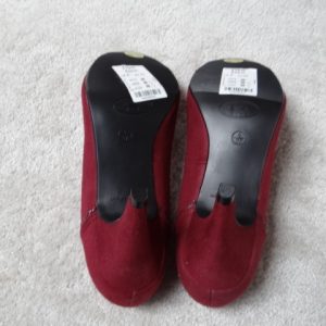 Women's Burgundy Court Shoes size 4 wide fit