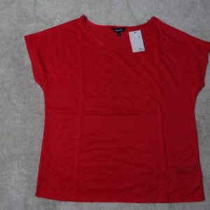 Women's Red Jersey Jacquard Top size 14