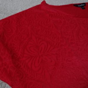 Women's Red Jersey Jacquard Top size 14