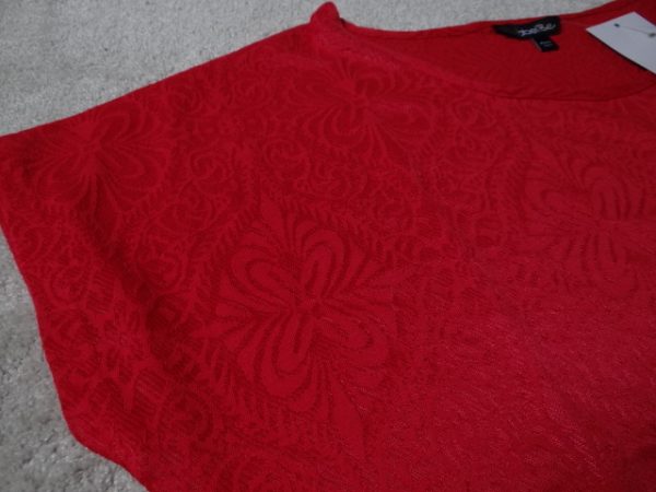 Women's Red Jersey Jacquard Top size 14