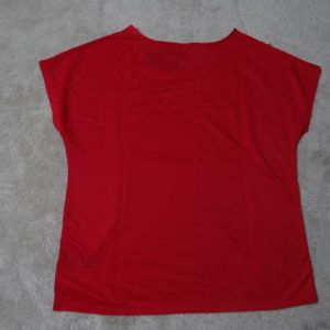 Women's Red Jersey Jacquard Top size 14