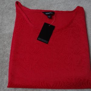 Women's Red Jersey Jacquard Top size 14