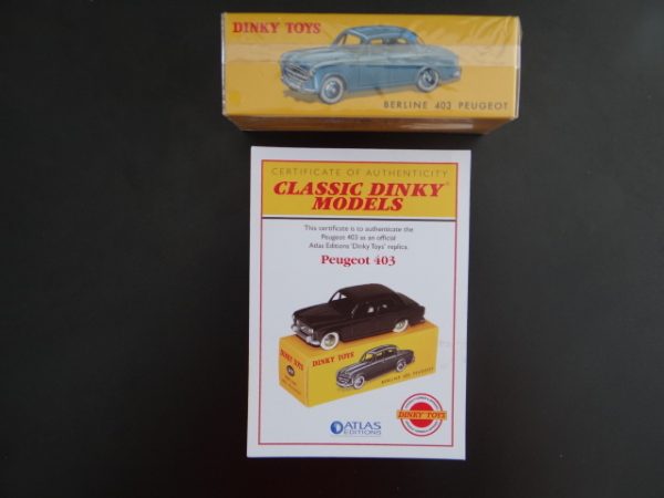 Atlas Editions Classic Dinky Replica Model Berline 403 Peugeot