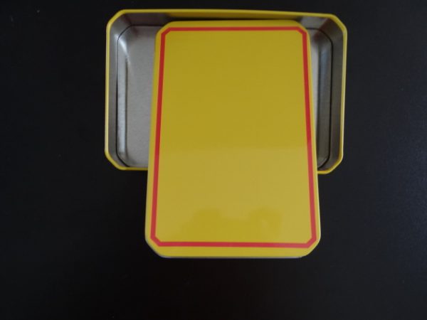 Atlas Editions Collectors Yellow Tin to store Certificates of Authenticity