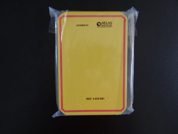 Atlas Editions Collectors Yellow Tin to store Certificates of Authenticity