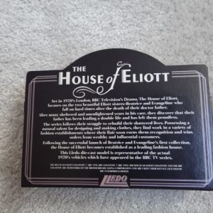 The House of Eliott Vintage Models from Lledo GWR Express Cartage Services