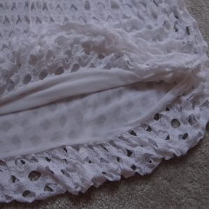 Women's Lacy Look White Top