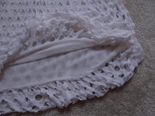 Women's Lacy Look White Top