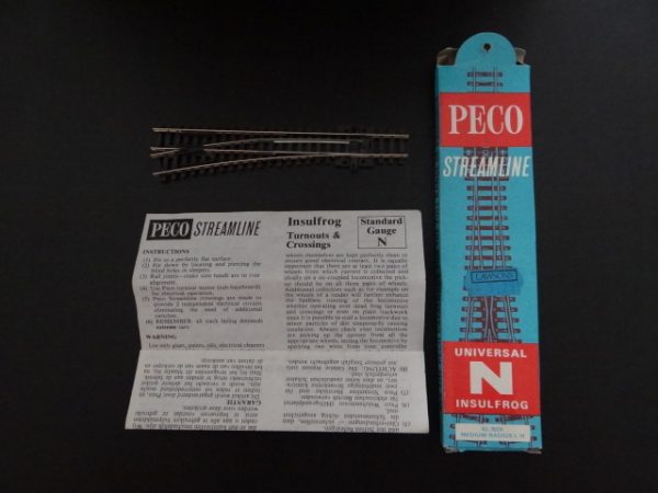 1 x Peco Streamline N Gauge SL-392X Medium Radius L/H Boxed (insulfrog only) Track