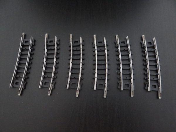 6 x Lima Italy N Gauge N/572, R=203,15 degrees Track