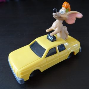 Taxi Model Car with Tito the Chihuahua