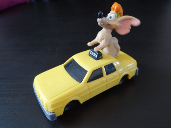 Taxi Model Car with Tito the Chihuahua