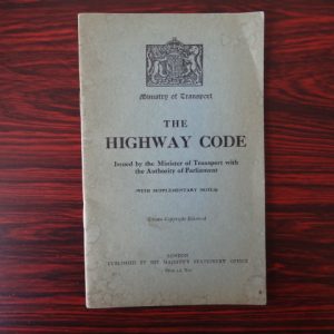Vintage copy of The Highway Code price 1d. Net