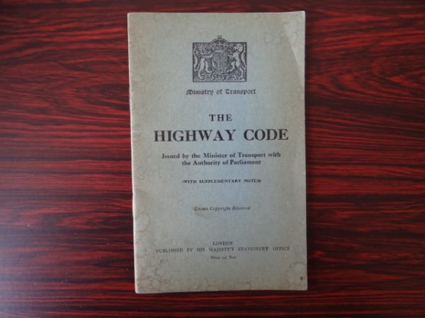 Vintage copy of The Highway Code price 1d. Net
