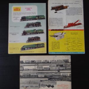 Hornby Dublo Booklet/Leaflets x 3