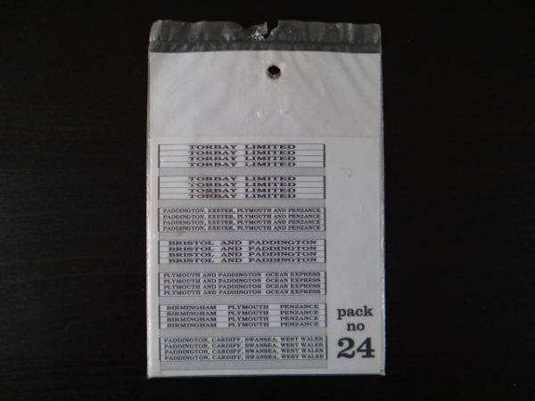 GWR Train Boards 4mm Scale Tiny Signs pack No. 24