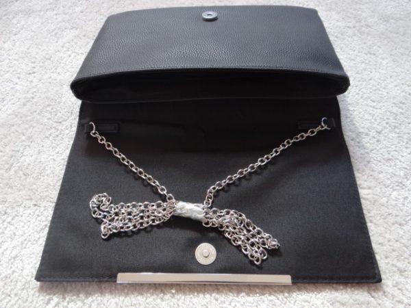 Clutch Bag with Silver Chain Strap