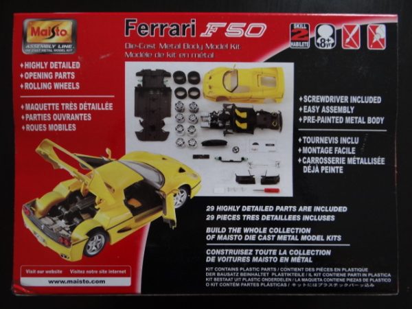 Ferrari F50 Die-Cast Metal Body Model Kit Maisto