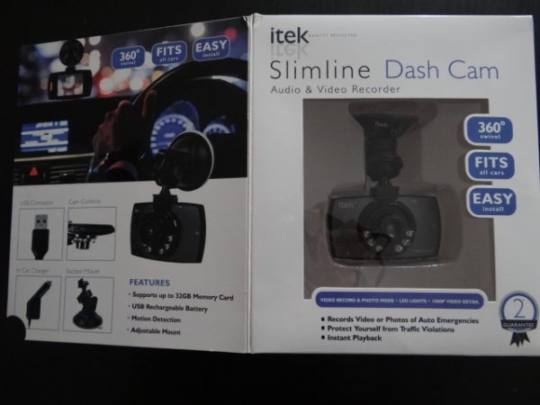 itek Slimline Dash Cam with 32GB memory card