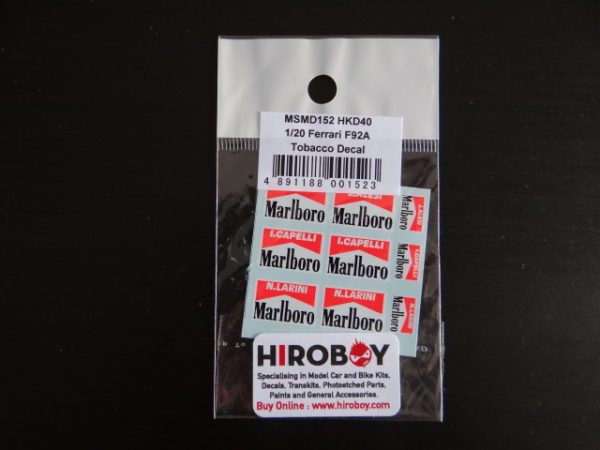 Ferrari F92A Marlboro Tobacco Decal Set