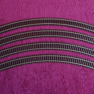 Track x 4 - R609 Hornby OO Gauge Double Curve 3rd Radius - Made in China