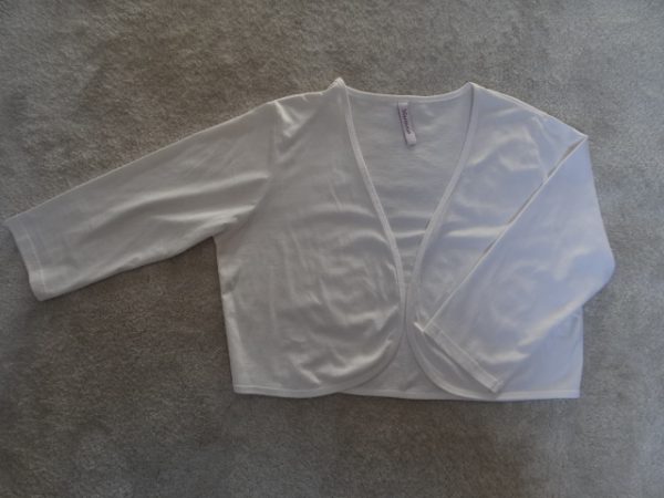 Women's White Bolero / Shrug size 16